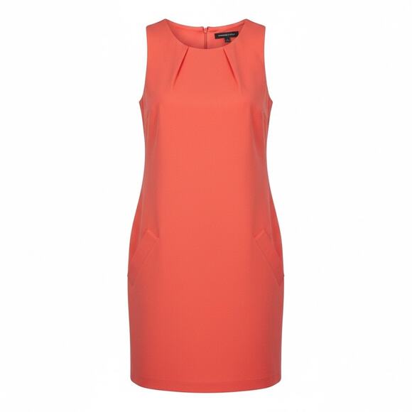 Adrienne Vittadini Dresses & Skirts - Adrienne Vittadini coral pink sleeveless 60s style shift dress sz small S B178